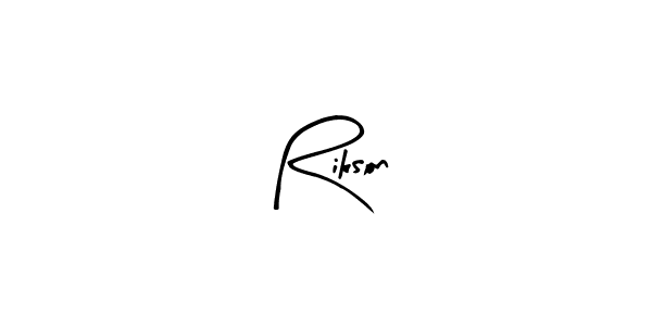 Use a signature maker to create a handwritten signature online. With this signature software, you can design (Arty Signature) your own signature for name Rikson. Rikson signature style 8 images and pictures png