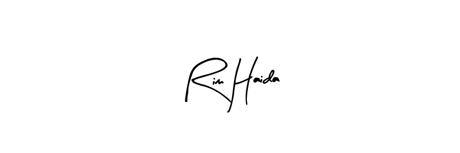 You should practise on your own different ways (Arty Signature) to write your name (Rim Haida) in signature. don't let someone else do it for you. Rim Haida signature style 8 images and pictures png
