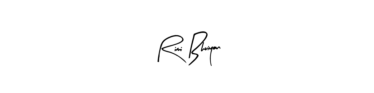 Similarly Arty Signature is the best handwritten signature design. Signature creator online .You can use it as an online autograph creator for name Rimi Bhuiyan. Rimi Bhuiyan signature style 8 images and pictures png