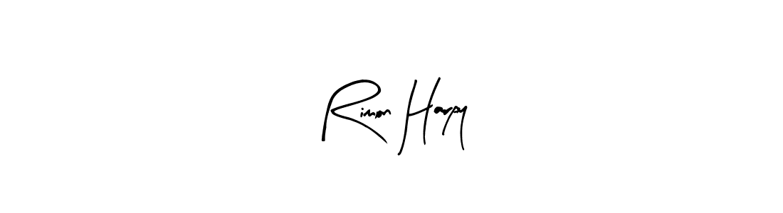 You should practise on your own different ways (Arty Signature) to write your name (Rimon Harpy) in signature. don't let someone else do it for you. Rimon Harpy signature style 8 images and pictures png