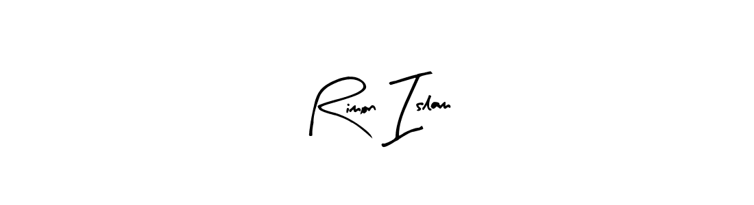 if you are searching for the best signature style for your name Rimon Islam. so please give up your signature search. here we have designed multiple signature styles  using Arty Signature. Rimon Islam signature style 8 images and pictures png