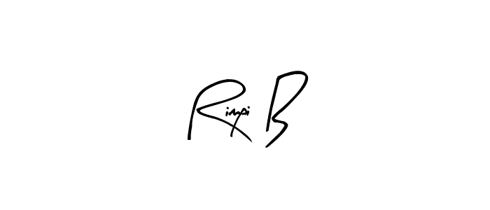 How to make Rimpi B name signature. Use Arty Signature style for creating short signs online. This is the latest handwritten sign. Rimpi B signature style 8 images and pictures png