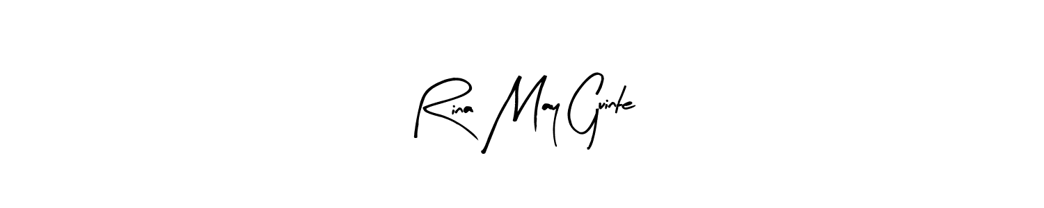 Design your own signature with our free online signature maker. With this signature software, you can create a handwritten (Arty Signature) signature for name Rina May Guinte. Rina May Guinte signature style 8 images and pictures png