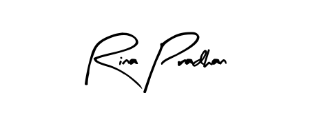 Get inspired by this graceful Arty Signature signature style for name Rina Pradhan. Smooth loops and balanced proportions for everyday use. Rina Pradhan signature style 8 images and pictures png