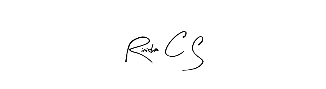 Arty Signature is a professional signature style that is perfect for those who want to add a touch of class to their signature. It is also a great choice for those who want to make their signature more unique. Get Rinisha C S name to fancy signature for free. Rinisha C S signature style 8 images and pictures png