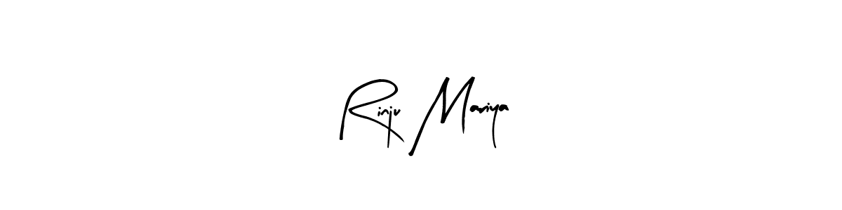 How to make Rinju Mariya name signature. Use Arty Signature style for creating short signs online. This is the latest handwritten sign. Rinju Mariya signature style 8 images and pictures png