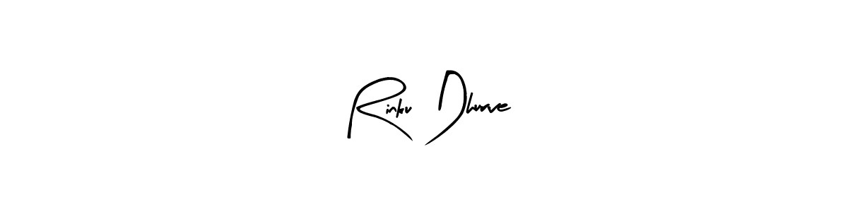 How to make Rinku Dhurve name signature. Use Arty Signature style for creating short signs online. This is the latest handwritten sign. Rinku Dhurve signature style 8 images and pictures png