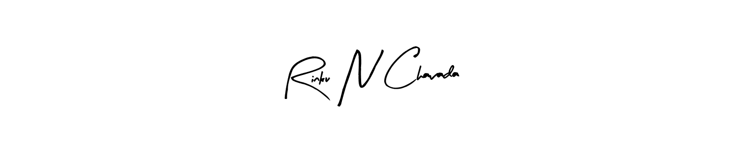 Similarly Arty Signature is the best handwritten signature design. Signature creator online .You can use it as an online autograph creator for name Rinku N Chavada. Rinku N Chavada signature style 8 images and pictures png