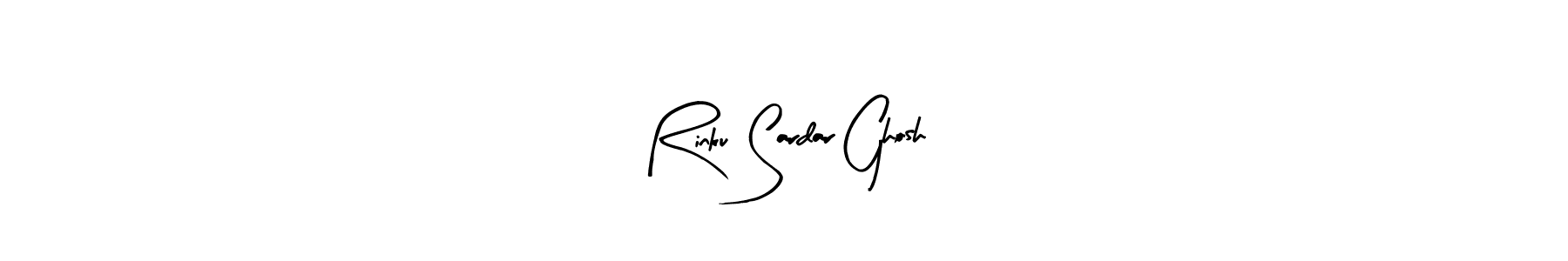 Similarly Arty Signature is the best handwritten signature design. Signature creator online .You can use it as an online autograph creator for name Rinku Sardar Ghosh. Rinku Sardar Ghosh signature style 8 images and pictures png