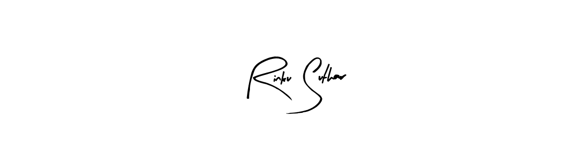 if you are searching for the best signature style for your name Rinku Suthar. so please give up your signature search. here we have designed multiple signature styles  using Arty Signature. Rinku Suthar signature style 8 images and pictures png