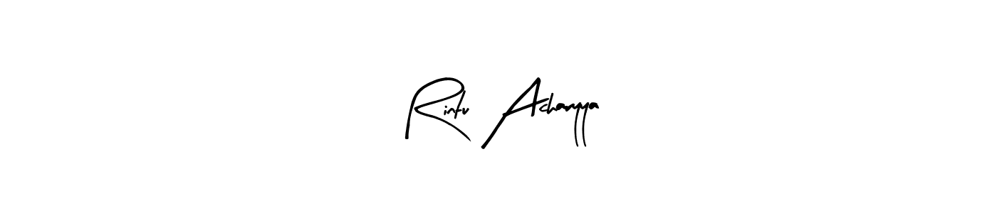 You should practise on your own different ways (Arty Signature) to write your name (Rintu Acharyya) in signature. don't let someone else do it for you. Rintu Acharyya signature style 8 images and pictures png