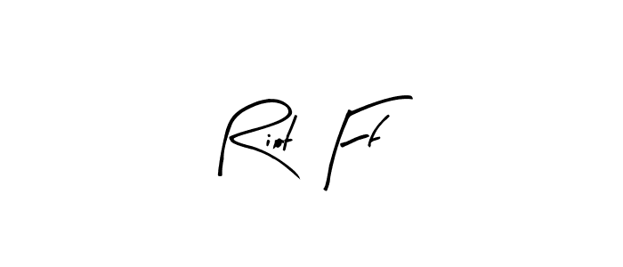 Similarly Arty Signature is the best handwritten signature design. Signature creator online .You can use it as an online autograph creator for name Riot Ff. Riot Ff signature style 8 images and pictures png