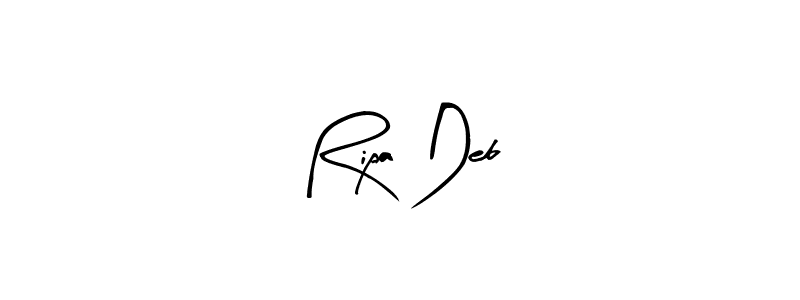 Similarly Arty Signature is the best handwritten signature design. Signature creator online .You can use it as an online autograph creator for name Ripa Deb. Ripa Deb signature style 8 images and pictures png