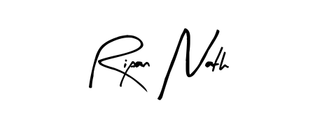 Personalize your online presence with Ripan Nath signature rendered in elegant Arty Signature font. Great for website footers and blogs. Ripan Nath signature style 8 images and pictures png
