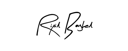 Enhance your business communications with Ripil Baghel signature in Arty Signature lettering. Clean, modern, and universally compatible. Ripil Baghel signature style 8 images and pictures png