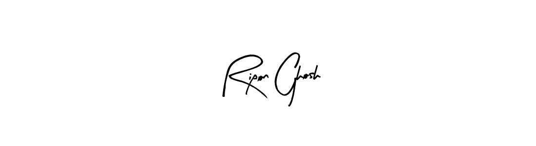 Similarly Arty Signature is the best handwritten signature design. Signature creator online .You can use it as an online autograph creator for name Ripon Ghosh. Ripon Ghosh signature style 8 images and pictures png