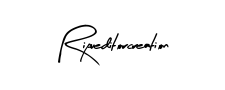 Create your official email sign-off with Ripueditorcreation name in Arty Signature style. Crisp, clean, and perfectly legible across all screens. Ripueditorcreation signature style 8 images and pictures png