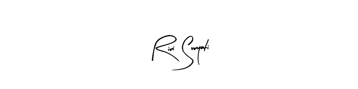 You should practise on your own different ways (Arty Signature) to write your name (Riri Suryati) in signature. don't let someone else do it for you. Riri Suryati signature style 8 images and pictures png