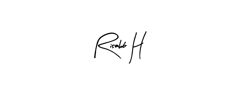 This is the best signature style for the Risahb H name. Also you like these signature font (Arty Signature). Mix name signature. Risahb H signature style 8 images and pictures png