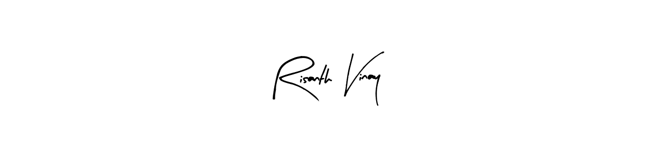 Design your own signature with our free online signature maker. With this signature software, you can create a handwritten (Arty Signature) signature for name Risanth Vinay. Risanth Vinay signature style 8 images and pictures png