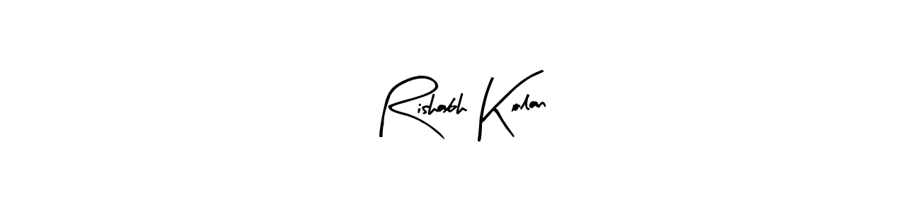 How to Draw Rishabh Kolan signature style? Arty Signature is a latest design signature styles for name Rishabh Kolan. Rishabh Kolan signature style 8 images and pictures png