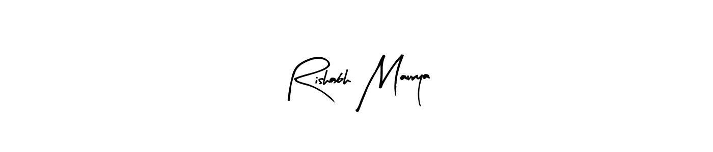 Also we have Rishabh Maurya name is the best signature style. Create professional handwritten signature collection using Arty Signature autograph style. Rishabh Maurya signature style 8 images and pictures png