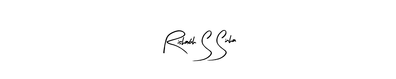 Make a beautiful signature design for name Rishabh S Sinha. With this signature (Arty Signature) style, you can create a handwritten signature for free. Rishabh S Sinha signature style 8 images and pictures png