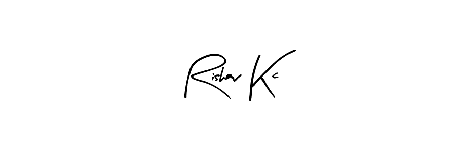 Create a beautiful signature design for name Rishav Kc. With this signature (Arty Signature) fonts, you can make a handwritten signature for free. Rishav Kc signature style 8 images and pictures png