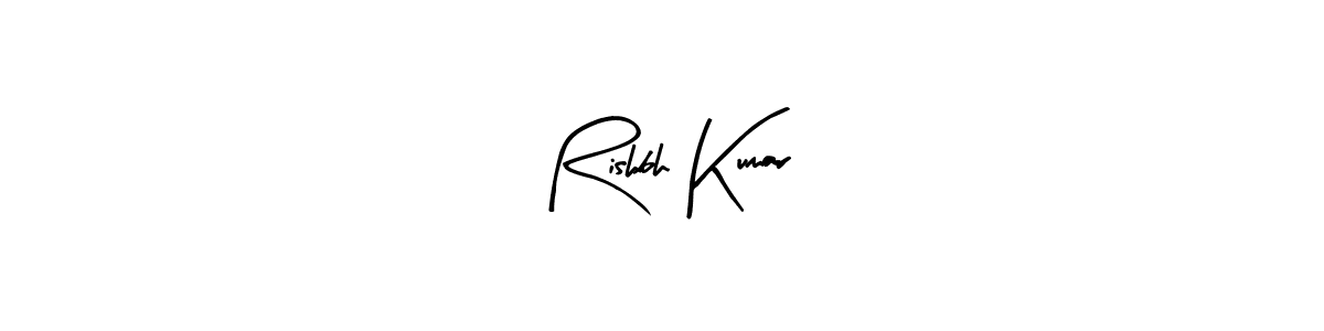 How to make Rishbh Kumar name signature. Use Arty Signature style for creating short signs online. This is the latest handwritten sign. Rishbh Kumar signature style 8 images and pictures png
