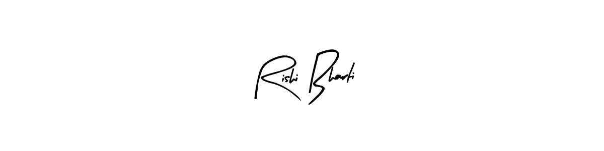 The best way (Arty Signature) to make a short signature is to pick only two or three words in your name. The name Rishi Bharti include a total of six letters. For converting this name. Rishi Bharti signature style 8 images and pictures png