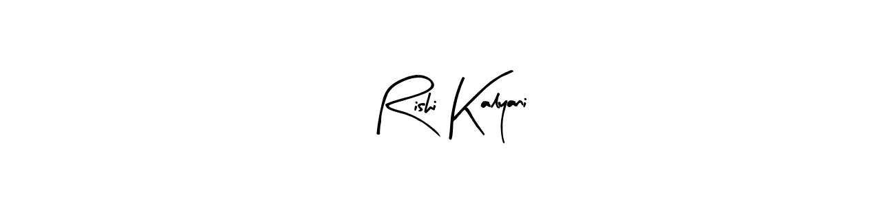 Similarly Arty Signature is the best handwritten signature design. Signature creator online .You can use it as an online autograph creator for name Rishi Kalyani. Rishi Kalyani signature style 8 images and pictures png