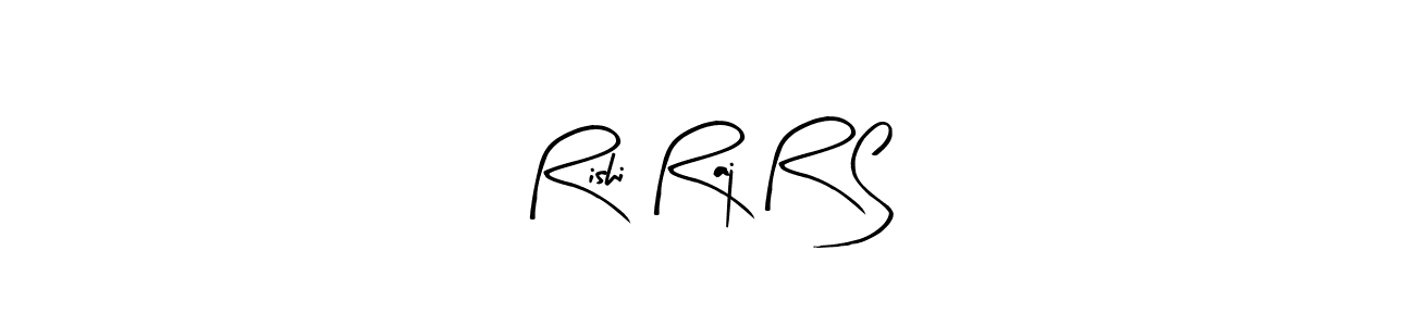 Arty Signature is a professional signature style that is perfect for those who want to add a touch of class to their signature. It is also a great choice for those who want to make their signature more unique. Get Rishi Raj R S name to fancy signature for free. Rishi Raj R S signature style 8 images and pictures png