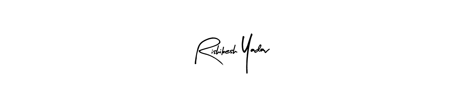 How to make Rishikesh Yadav name signature. Use Arty Signature style for creating short signs online. This is the latest handwritten sign. Rishikesh Yadav signature style 8 images and pictures png