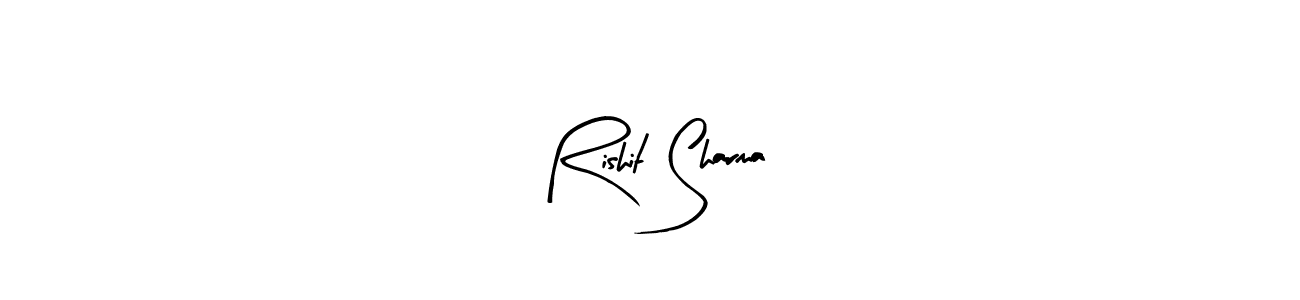 Make a beautiful signature design for name Rishit Sharma. With this signature (Arty Signature) style, you can create a handwritten signature for free. Rishit Sharma signature style 8 images and pictures png