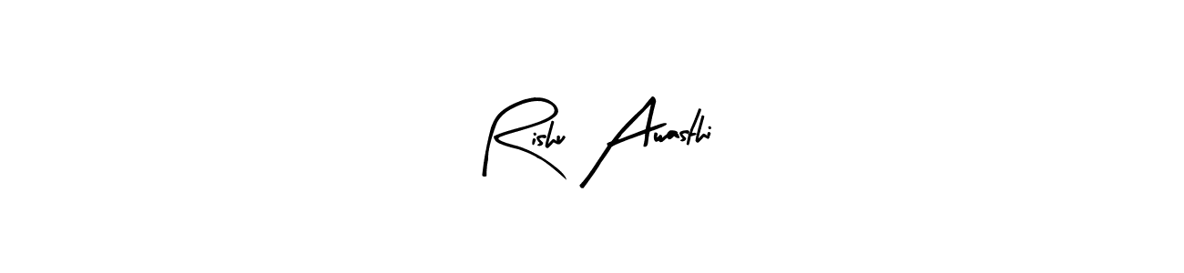 This is the best signature style for the Rishu Awasthi name. Also you like these signature font (Arty Signature). Mix name signature. Rishu Awasthi signature style 8 images and pictures png