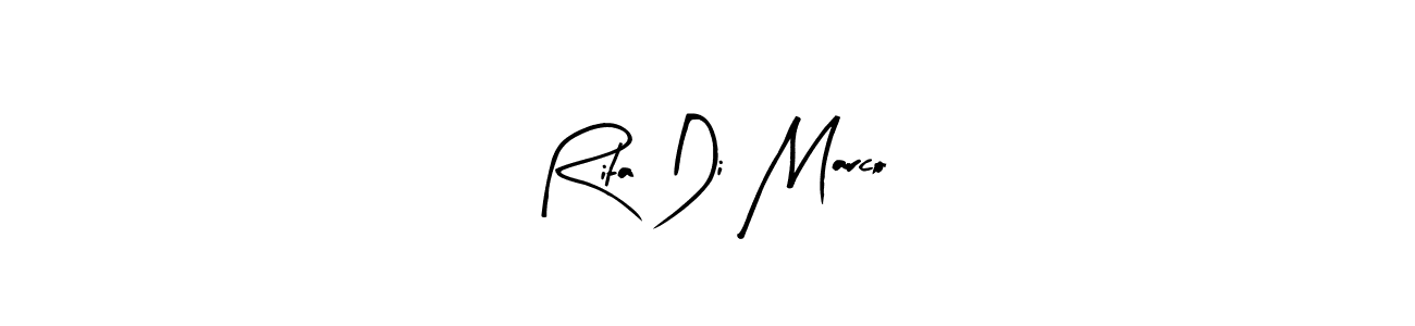 How to make Rita Di Marco name signature. Use Arty Signature style for creating short signs online. This is the latest handwritten sign. Rita Di Marco signature style 8 images and pictures png
