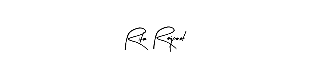 This is the best signature style for the Rita Rajpoot name. Also you like these signature font (Arty Signature). Mix name signature. Rita Rajpoot signature style 8 images and pictures png