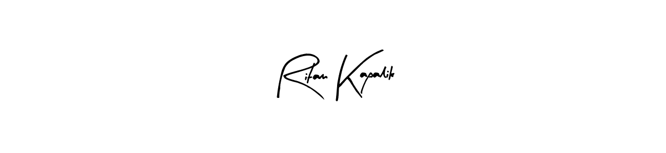 Create a beautiful signature design for name Ritam Kapalik. With this signature (Arty Signature) fonts, you can make a handwritten signature for free. Ritam Kapalik signature style 8 images and pictures png