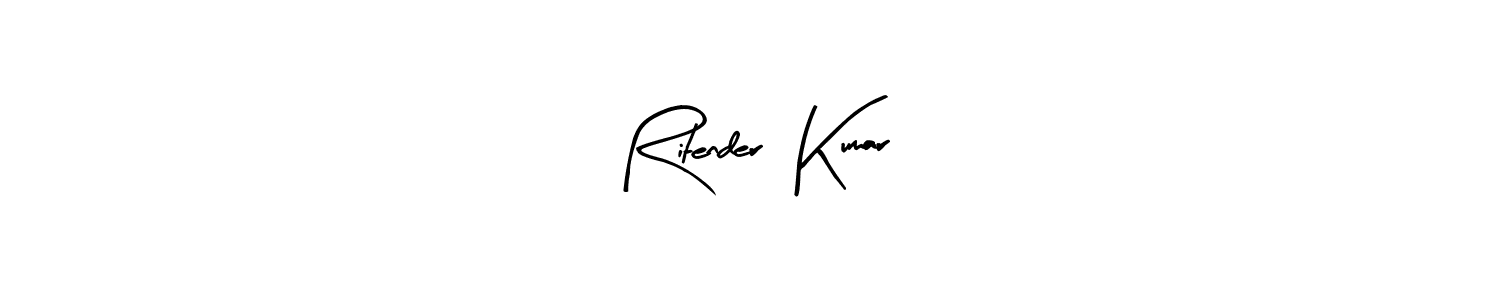 The best way (Arty Signature) to make a short signature is to pick only two or three words in your name. The name Ritender  Kumar include a total of six letters. For converting this name. Ritender  Kumar signature style 8 images and pictures png