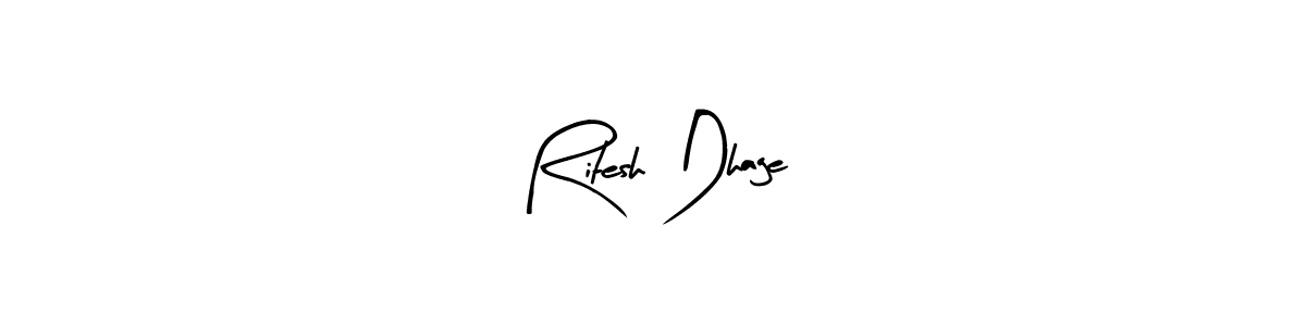 You can use this online signature creator to create a handwritten signature for the name Ritesh Dhage. This is the best online autograph maker. Ritesh Dhage signature style 8 images and pictures png