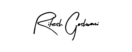 Similarly Arty Signature is the best handwritten signature design. Signature creator online. You can use it as an online autograph creator for name Ritesh Goshwami. Ritesh Goshwami signature style 8 images and pictures png