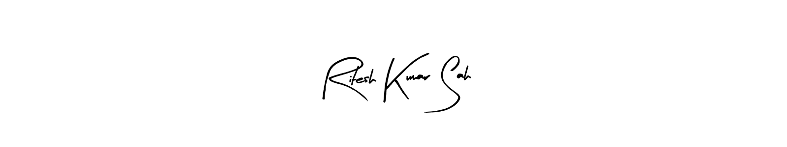 Design your own signature with our free online signature maker. With this signature software, you can create a handwritten (Arty Signature) signature for name Ritesh Kumar Sah. Ritesh Kumar Sah signature style 8 images and pictures png
