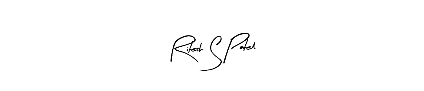 This is the best signature style for the Ritesh S Patel name. Also you like these signature font (Arty Signature). Mix name signature. Ritesh S Patel signature style 8 images and pictures png