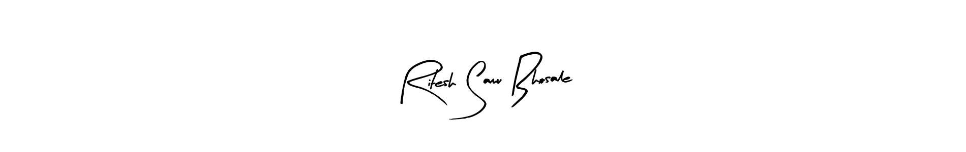 Make a beautiful signature design for name Ritesh Samu Bhosale. With this signature (Arty Signature) style, you can create a handwritten signature for free. Ritesh Samu Bhosale signature style 8 images and pictures png