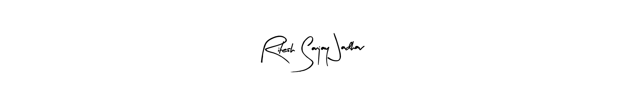 Make a beautiful signature design for name Ritesh Sanjay Jadhav. Use this online signature maker to create a handwritten signature for free. Ritesh Sanjay Jadhav signature style 8 images and pictures png