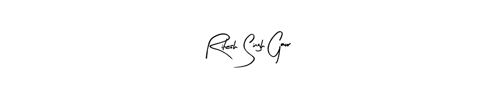 Similarly Arty Signature is the best handwritten signature design. Signature creator online .You can use it as an online autograph creator for name Ritesh Singh Gaur. Ritesh Singh Gaur signature style 8 images and pictures png