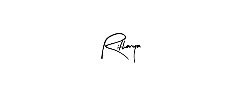 Design your own signature with our free online signature maker. With this signature software, you can create a handwritten (Arty Signature) signature for name Rithanya. Rithanya signature style 8 images and pictures png