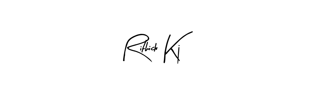 How to Draw Rithick Kj signature style? Arty Signature is a latest design signature styles for name Rithick Kj. Rithick Kj signature style 8 images and pictures png