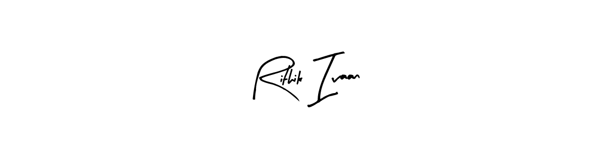 How to Draw Rithik Ivaan signature style? Arty Signature is a latest design signature styles for name Rithik Ivaan. Rithik Ivaan signature style 8 images and pictures png