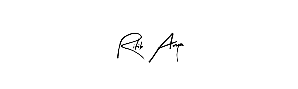 Also we have Ritik Arya name is the best signature style. Create professional handwritten signature collection using Arty Signature autograph style. Ritik Arya signature style 8 images and pictures png